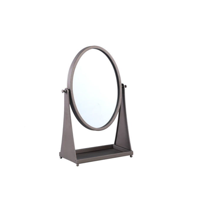 PTMD Francess Bruin Rond Ijzer Tafel Spiegel Flower Hoog-Spiegels-PTMD