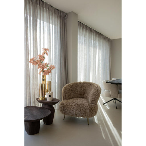 PTMD Franklyn Bruin Fauteuil Hair-Fauteuils-PTMD