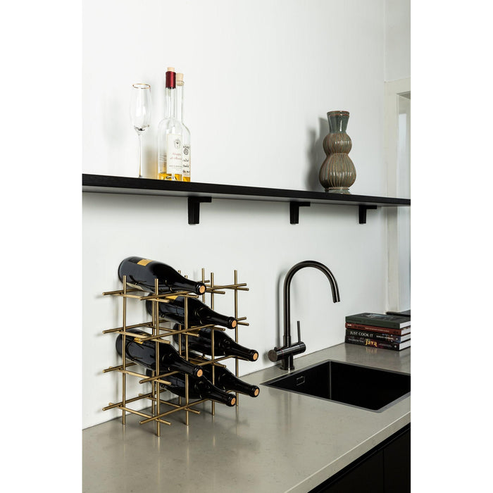 PTMD Gordo Messing Steel Vierkant Open Frame Wine Rack-Wijnrekken-PTMD