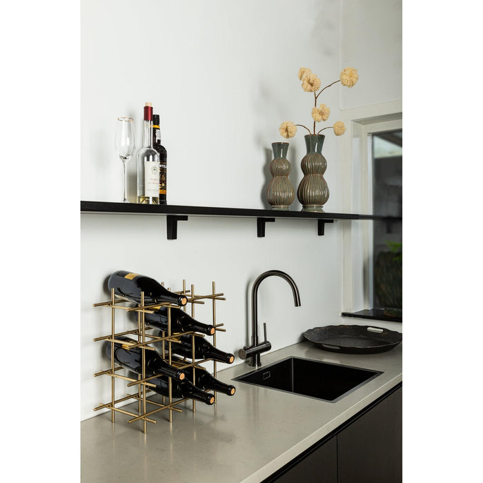 PTMD Gordo Messing Steel Vierkant Open Frame Wine Rack-Wijnrekken-PTMD