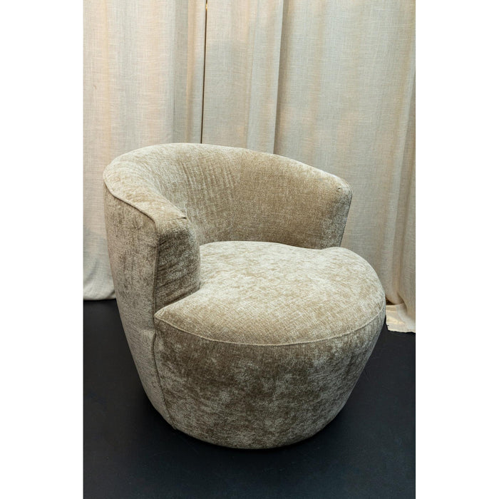 PTMD Grasa Antraciet Fiore Stof Fauteuil-Fauteuils-PTMD