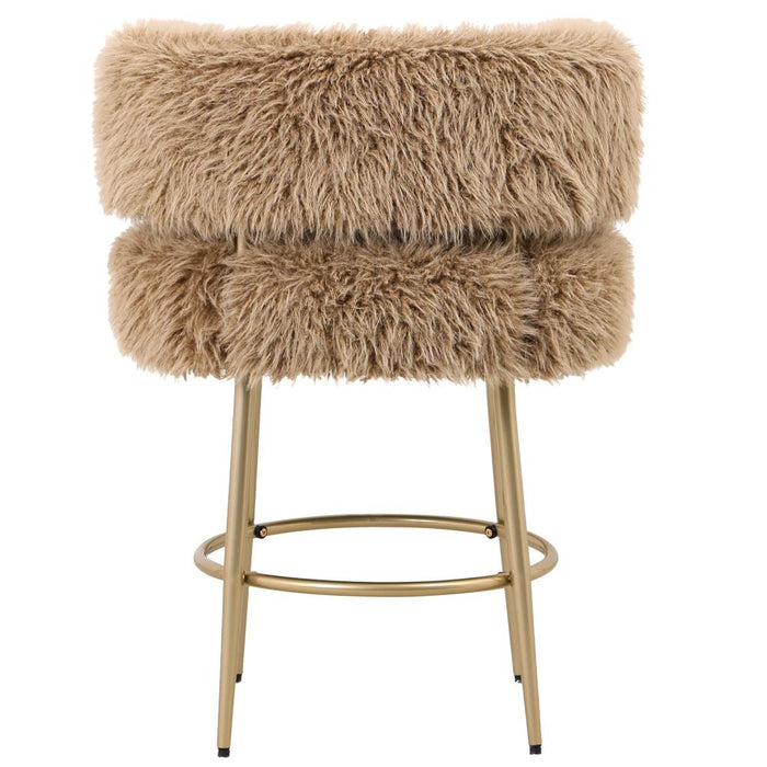 PTMD Hair Bruin Barkruk Bruin Metaal Base-Barkrukken-PTMD