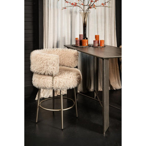 PTMD Hair Crème Barkruk Champagne Metaal Base-Barkrukken-PTMD