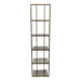 PTMD Ilya Goud Metaal Kast Smoky Glas Shelves-Vakkenkasten-PTMD