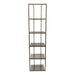 PTMD Ilya Goud Metaal Kast Smoky Glas Shelves-Vakkenkasten-PTMD