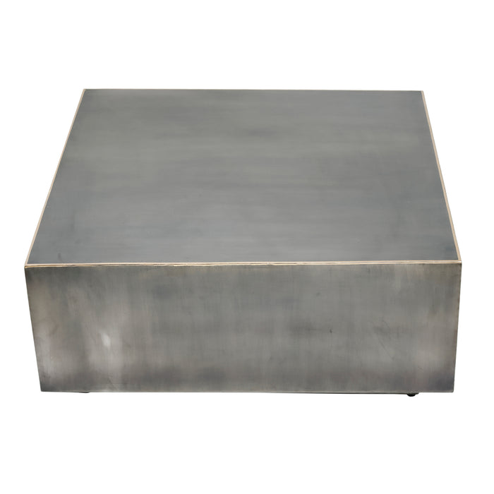 PTMD Irvy Nickle Ijzer Coffeetable Vierkant Goud Border sv-Salontafels-PTMD