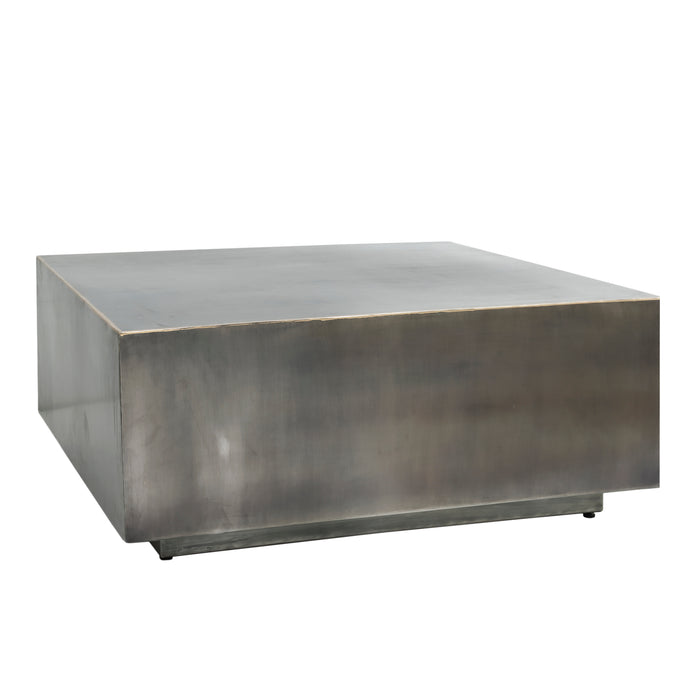 PTMD Irvy Nickle Ijzer Coffeetable Vierkant Goud Border sv-Salontafels-PTMD