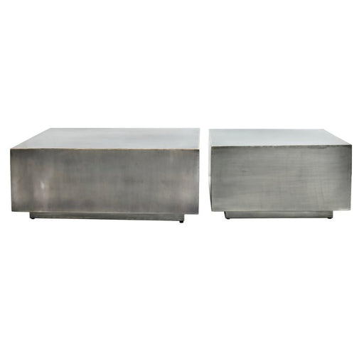PTMD Irvy Nickle Ijzer Coffeetable Vierkant Goud Border sv-Salontafels-PTMD