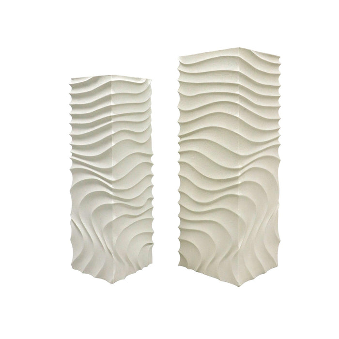 PTMD Isaiah Wit Mdf Pedestal Wavy Design sv2-Bijzettafels-PTMD