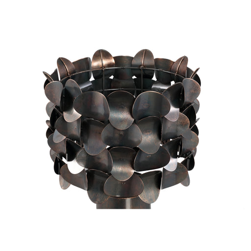 PTMD Jaye Zwart Ijzer Tafel Lamp Bended Circle Patroon-Tafellampen-PTMD