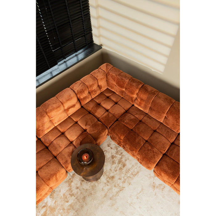 PTMD Jidde Bank Berge 3032 Roestkleurig Stof Hocker-Elementen bank-PTMD