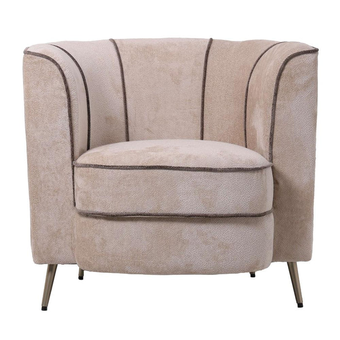 PTMD John Beige Fauteuil Aphrodite 3 Stripe-Fauteuils-PTMD