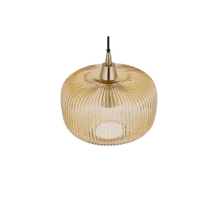 PTMD Juliet Amber Glas Hangend Lamp Wide-Hanglampen-PTMD