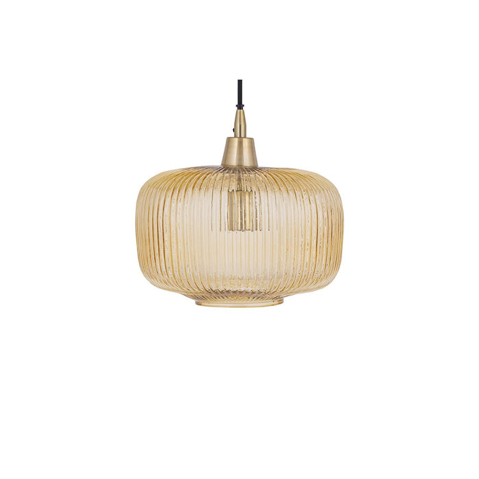 PTMD Juliet Amber Glas Hangend Lamp Wide-Hanglampen-PTMD