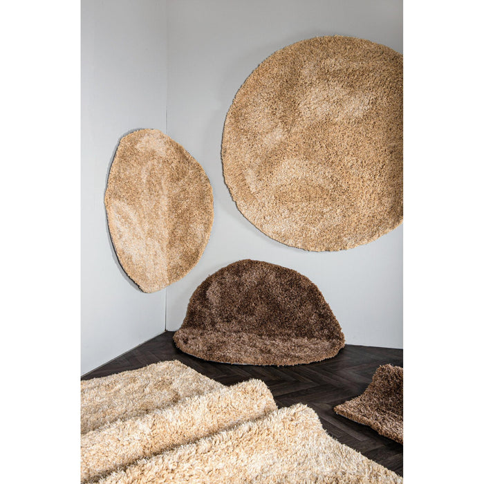 PTMD Jups Beige Stof Handgeweven Carpet Rond l-Vloerkleden-PTMD