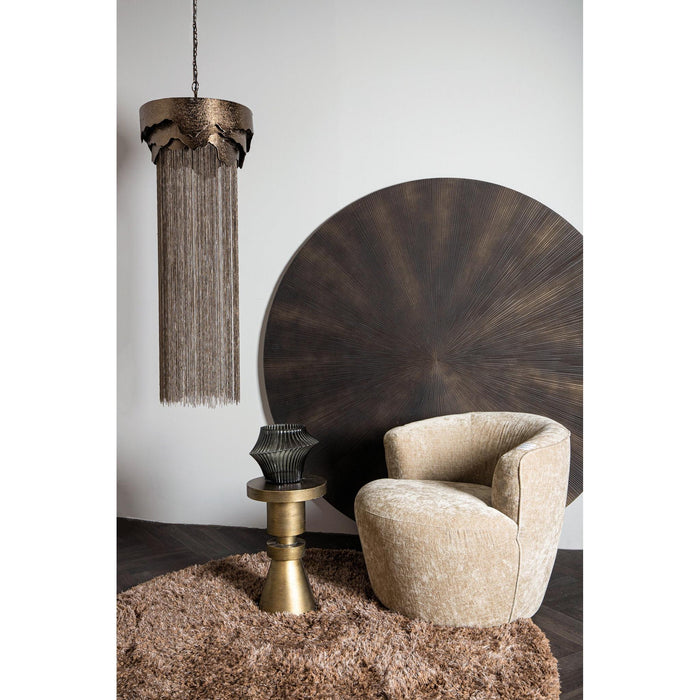 PTMD Jups Bruin Stof Handgeweven Carpet Rond s-Vloerkleden-PTMD