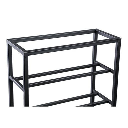 PTMD Kentyn Zwart Rechthoekig Ijzer Wine Rack Large-Wijnrekken-PTMD