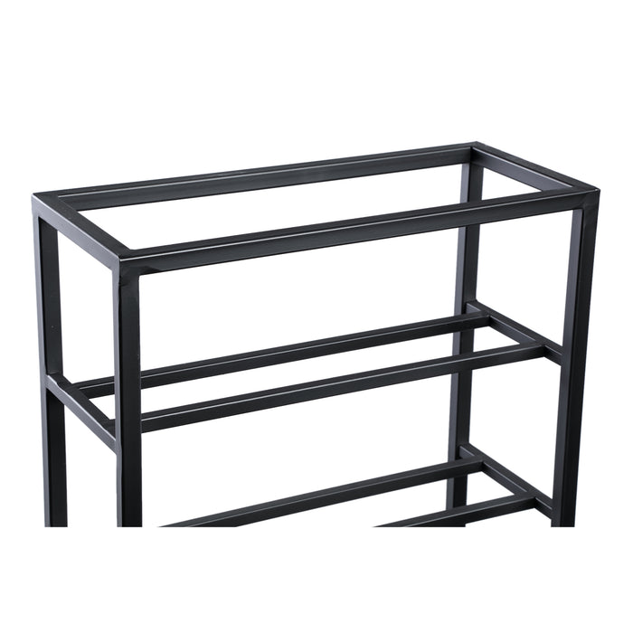 PTMD Kentyn Zwart Rechthoekig Ijzer Wine Rack Large-Wijnrekken-PTMD