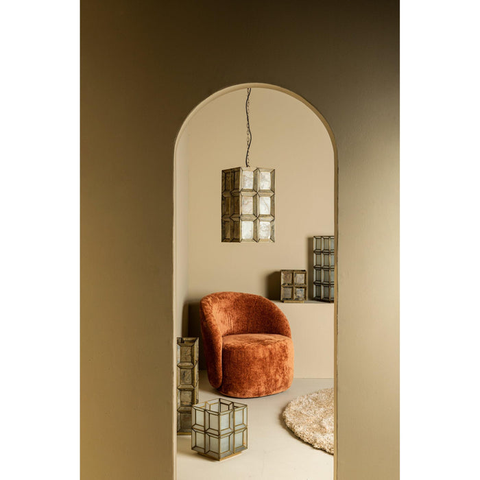 PTMD Layra Messing Steen Fineer Tafel Lamp Antiek Laag-Tafellampen-PTMD