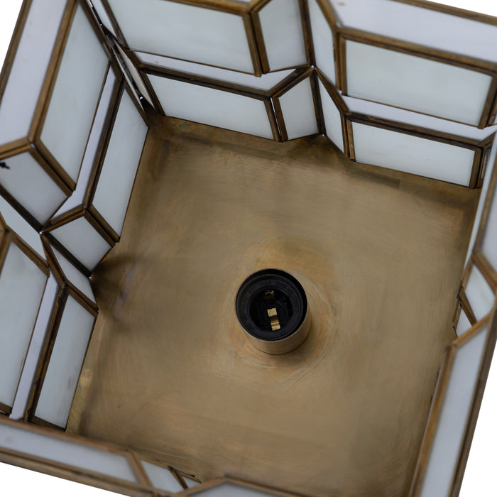 PTMD Layra Wit Milk Glas Tafel Lamp Antiek Laag-Tafellampen-PTMD