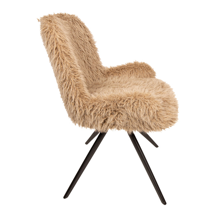 PTMD Leander Eetkamerstoel Hair Bruin-Eetkamerstoelen-PTMD