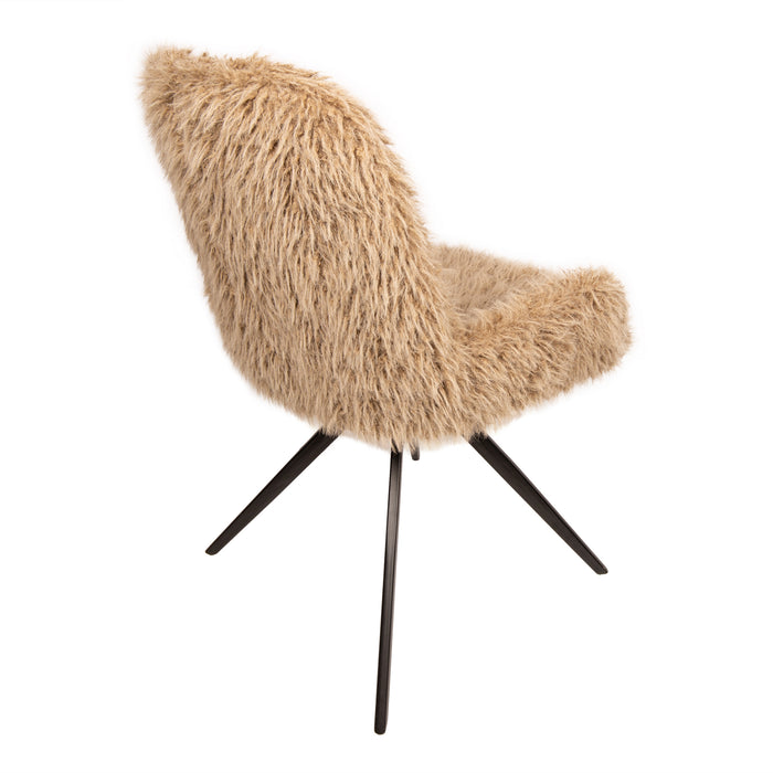 PTMD Leander Eetkamerstoel Hair Bruin-Eetkamerstoelen-PTMD