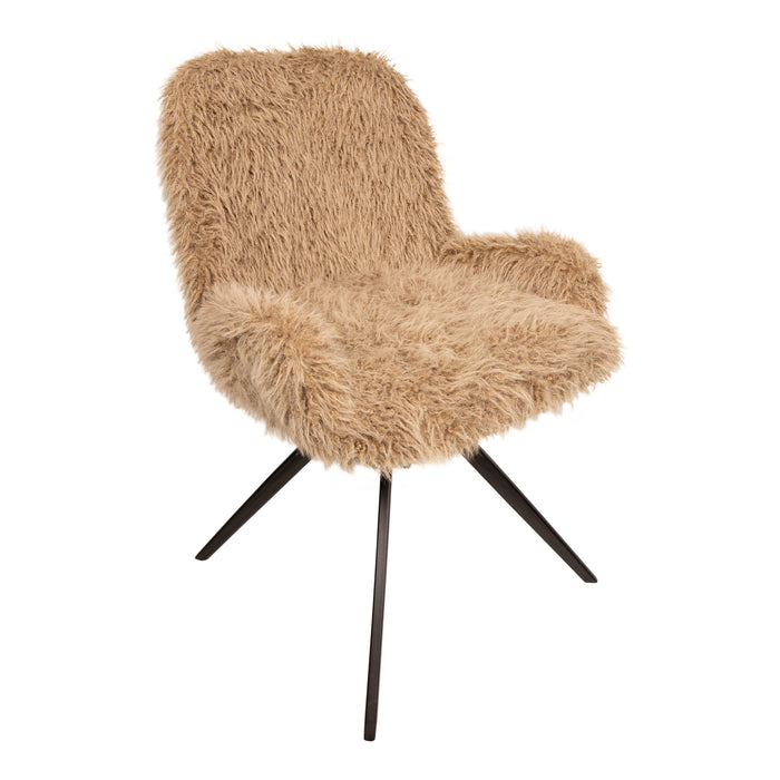 PTMD Leander Eetkamerstoel Hair Bruin-Eetkamerstoelen-PTMD