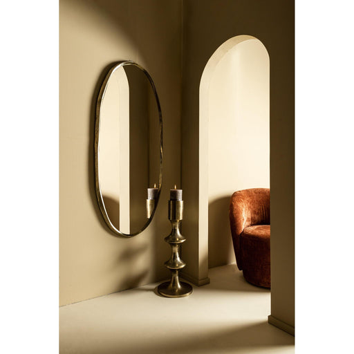 PTMD Limera Messing Aluminium Ovaal Spiegel Irregular Border m-Spiegels-PTMD