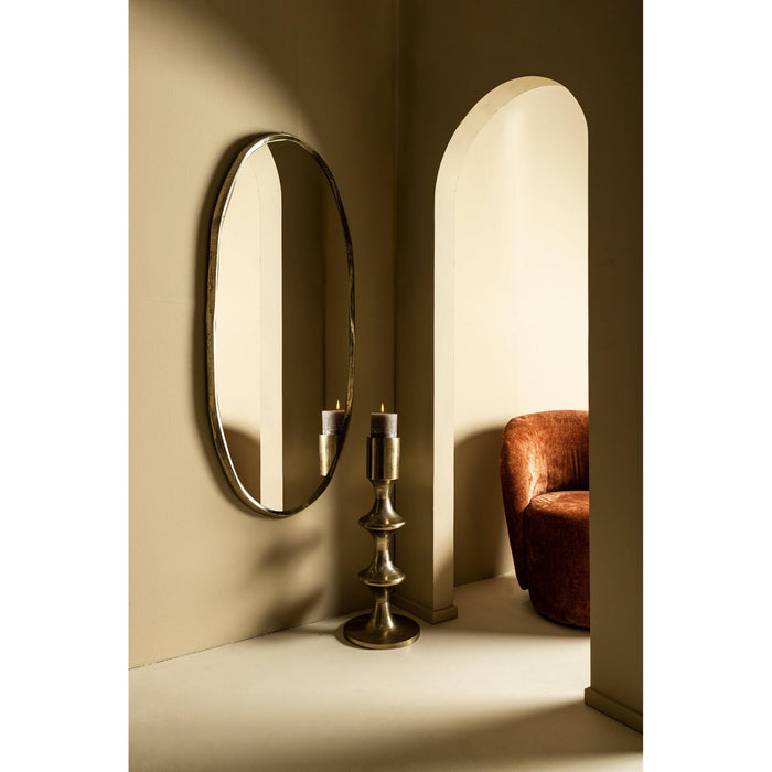 PTMD Limera Messing Aluminium Ovaal Spiegel Irregular Border m-Spiegels-PTMD