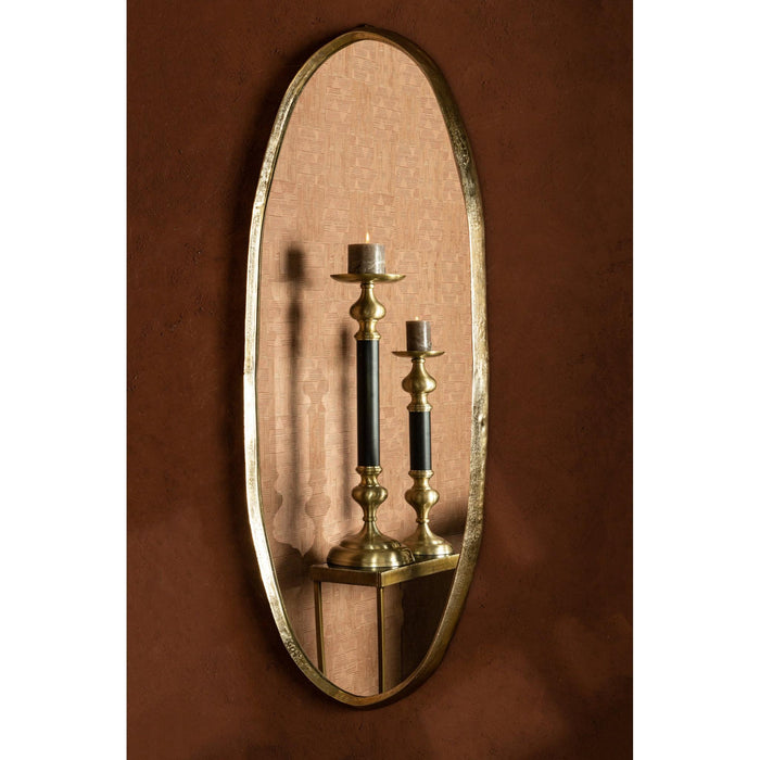 PTMD Limera Messing Aluminium Ovaal Spiegel Irregular Border m-Spiegels-PTMD