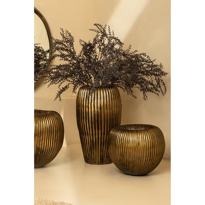 PTMD Limera Messing Aluminium Rond Spiegel Irregular Border s-Spiegels-PTMD