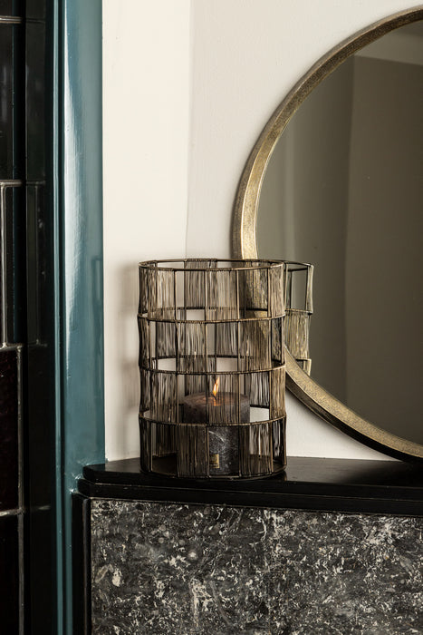 PTMD Limera Messing Aluminium Rond Spiegel Irregular Border s-Spiegels-PTMD