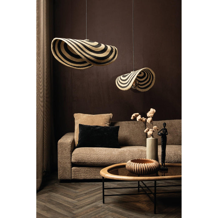 PTMD Loulou Natuurlijk Seagrass Wavy Hangend Lamp l-Hanglampen-PTMD