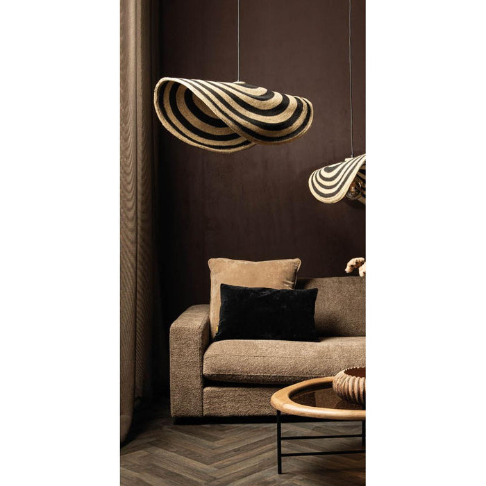 PTMD Loulou Natuurlijk Seagrass Wavy Hangend Lamp s-Hanglampen-PTMD