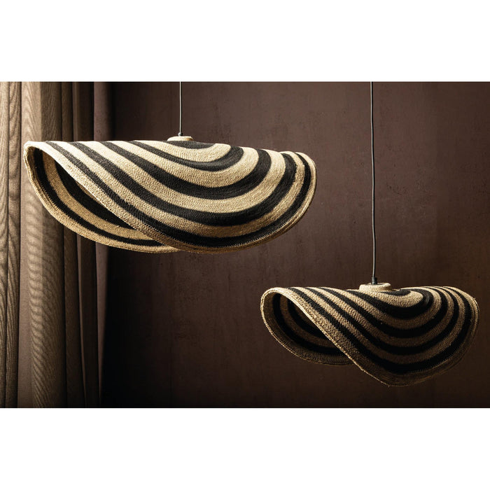 PTMD Loulou Natuurlijk Seagrass Wavy Hangend Lamp s-Hanglampen-PTMD