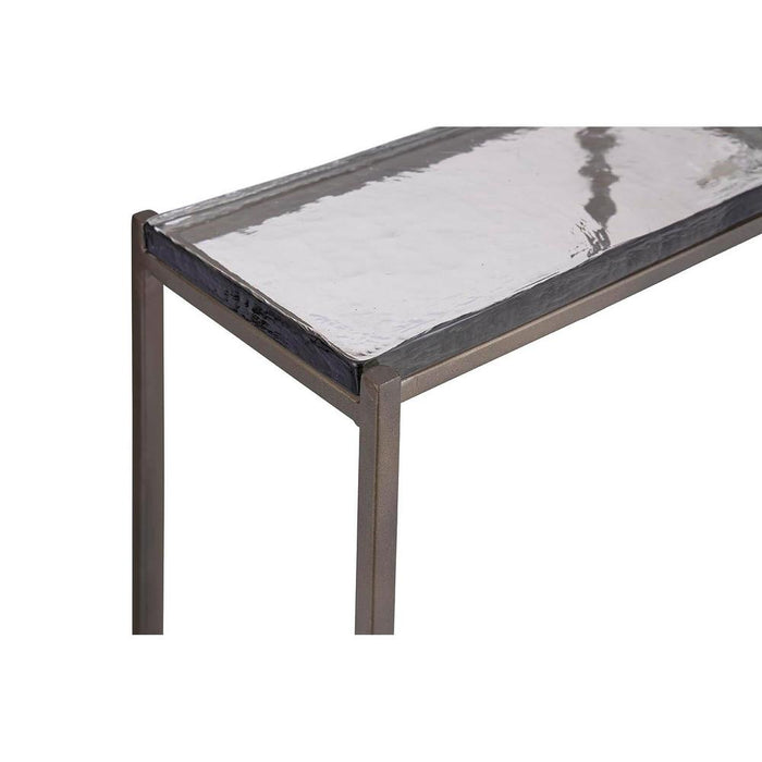 PTMD Lucinde Messing Ijzer Bijzettafel Thick Glas Rect sv2-Bijzettafels-PTMD