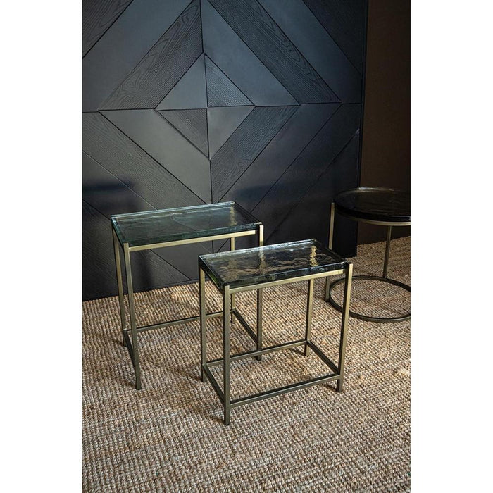 PTMD Lucinde Messing Ijzer Bijzettafel Thick Glas Rect sv2-Bijzettafels-PTMD