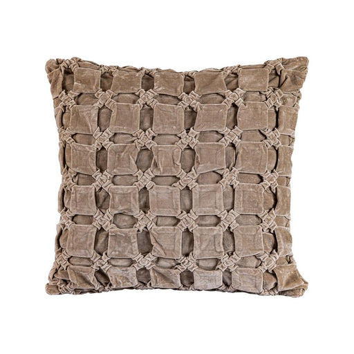 PTMD Nasim Crème Cotton Cusion Vierkant Patroon Vierkant l-Kussens-PTMD