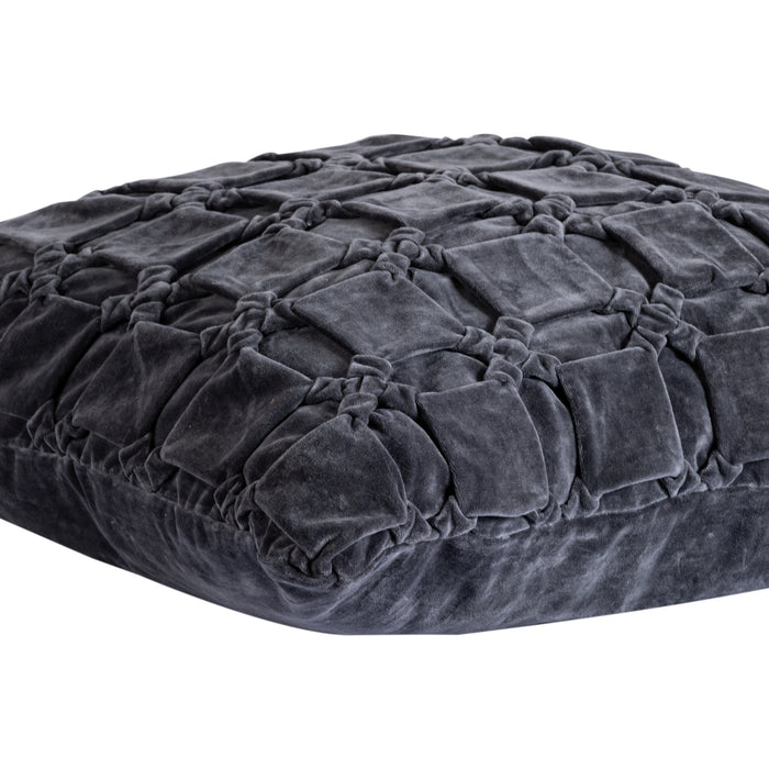 PTMD Nasim Dark Grijs Cotton Cusion Patroon Vierkant l-Kussens-PTMD