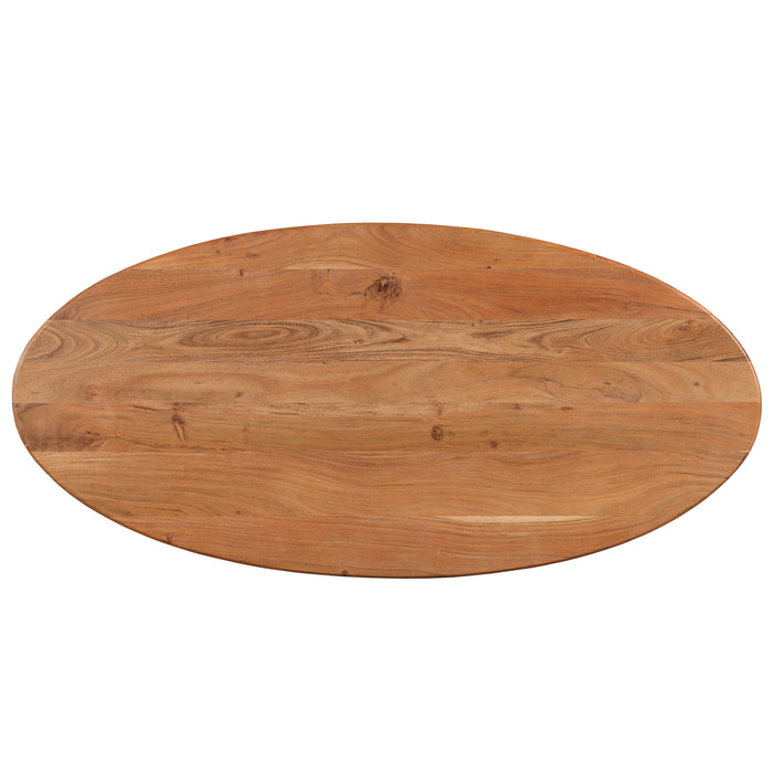 PTMD Nemo Natuurlijk Acacia Houten Eettafel Ovaal 220cm-Eettafels-PTMD