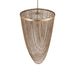 PTMD Nishan Goud Ijzer Chains Rond Hangend Lamp l-Hanglampen-PTMD
