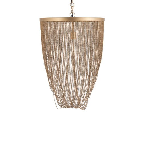 PTMD Nishan Goud Ijzer Chains Rond Hangend Lamp s-Hanglampen-PTMD
