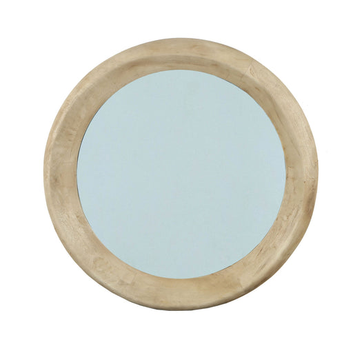 PTMD Noam Natuurlijk Mango Hout Rond Spiegel l-Spiegels-PTMD