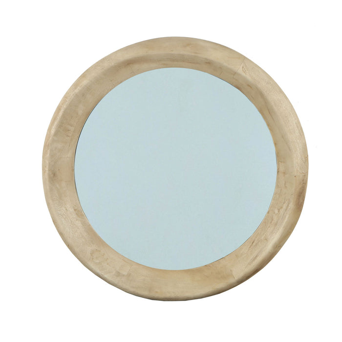 PTMD Noam Natuurlijk Mango Hout Rond Spiegel l-Spiegels-PTMD