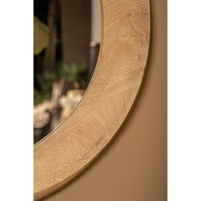 PTMD Noam Natuurlijk Mango Hout Rond Spiegel s-Spiegels-PTMD