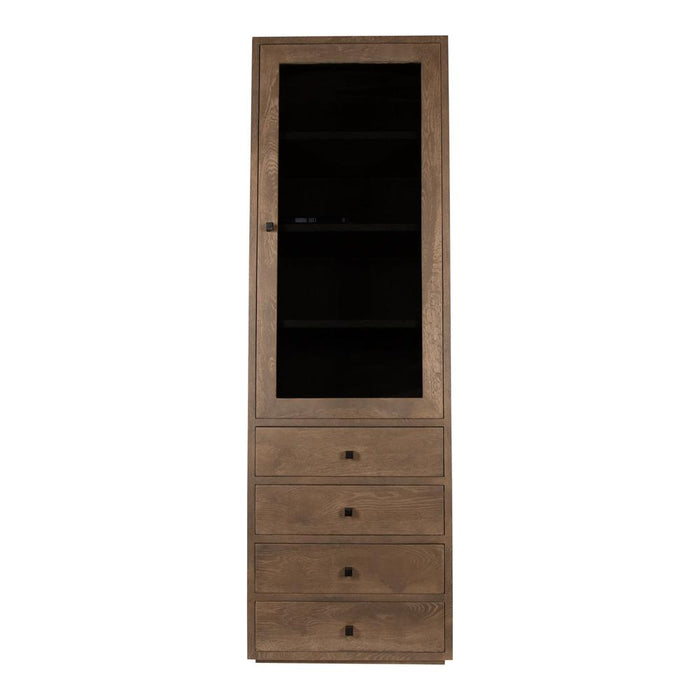 PTMD Oak Kast Armarium 1 Door 4 Laden Glay-Kasten-PTMD
