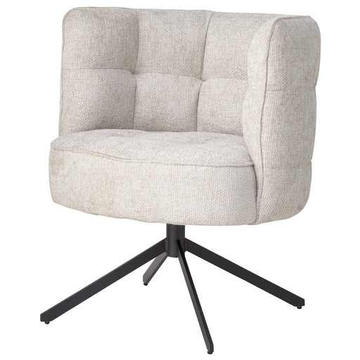 PTMD Odin Crème Eetkamerstoel Pootacy 15 Dove Zwart Poot-Eetkamerstoelen-PTMD