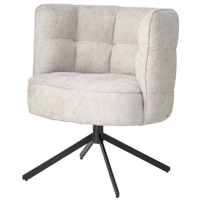 PTMD Odin Crème Eetkamerstoel Pootacy 15 Dove Zwart Poot-Eetkamerstoelen-PTMD