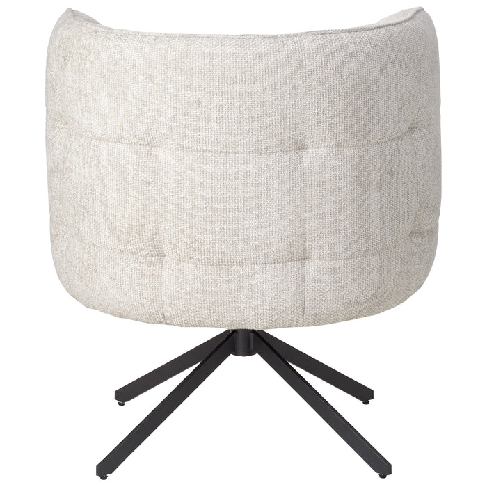 PTMD Odin Crème Eetkamerstoel Pootacy 15 Dove Zwart Poot-Eetkamerstoelen-PTMD