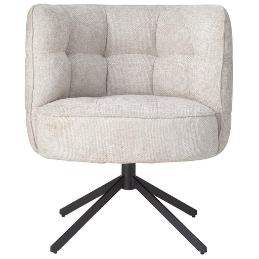 PTMD Odin Crème Eetkamerstoel Pootacy 15 Dove Zwart Poot-Eetkamerstoelen-PTMD